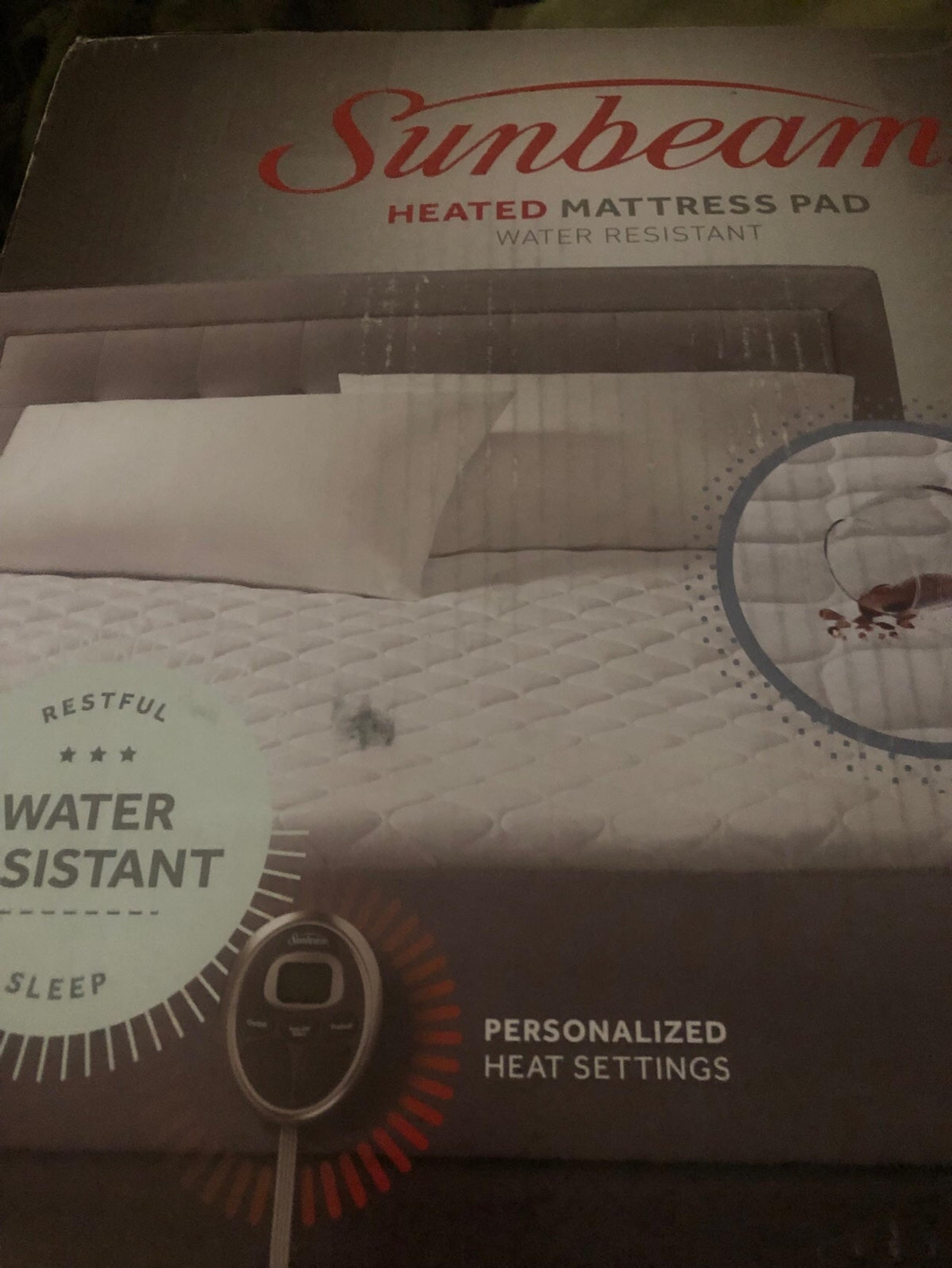 Sunbeam Water Resistant Mattress Pad -full-