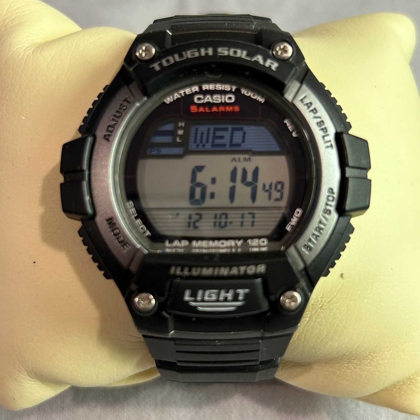 Casio Illuminator Tough Solar Power Alarm Digital Sports Men's Watch W-S220