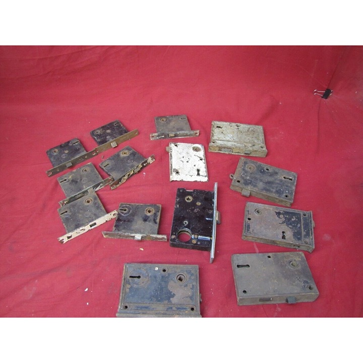 LOT of 14 VINTAGE Mortise Locks Salvage Hardware Parts Repair Crafts