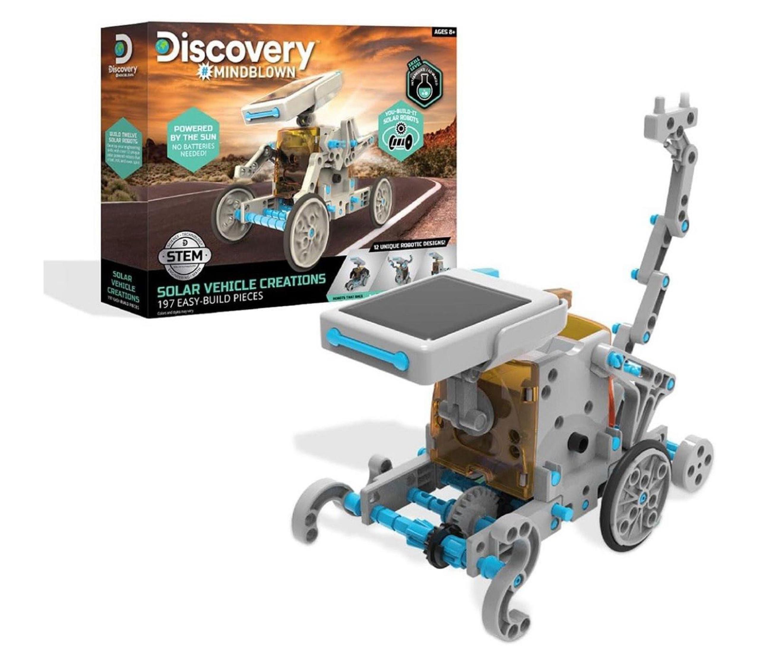 Discovery Kids Mindblown STEM 12-in-1 Solar Robot 190-Piece Creation Kit **NIB