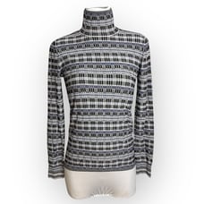 Theory Patterned Turtleneck Sweater