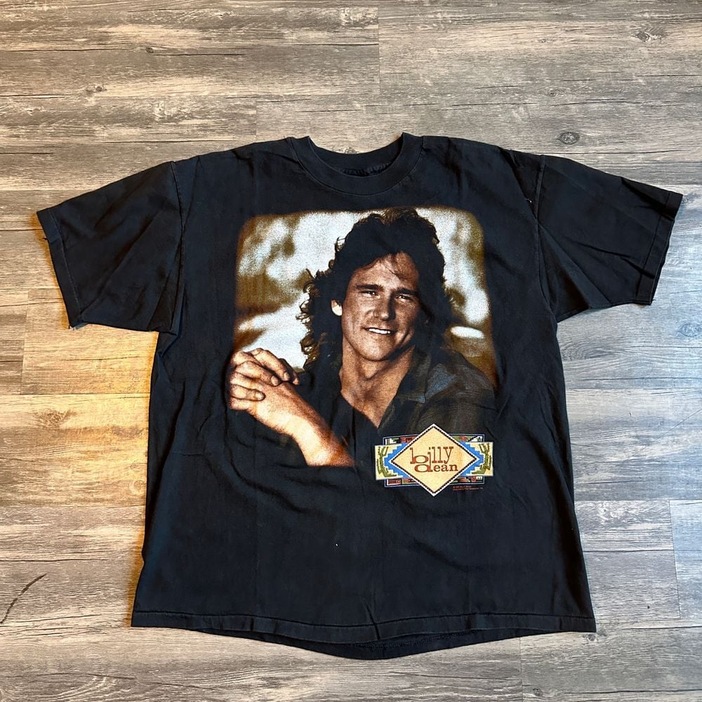 Vintage Billy Dean 1994 Tour Concert T-Shirt Country Music Artist Black XL