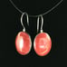 Red Sponge Coral Pendant and Earrings in Sterling Silver 925