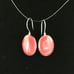 Red Sponge Coral Pendant and Earrings in Sterling Silver 925