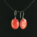 Red Sponge Coral Pendant and Earrings in Sterling Silver 925