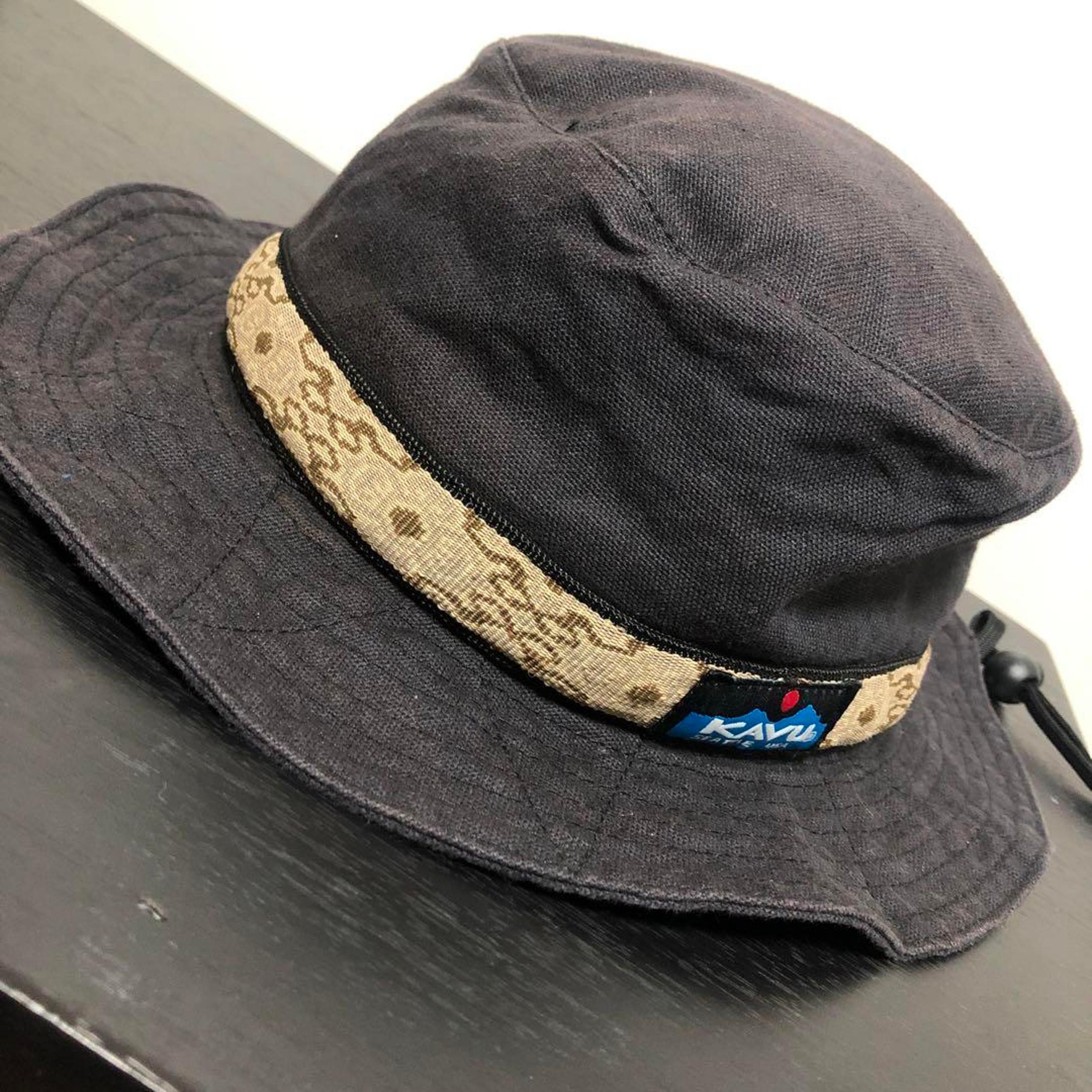 Used KAVU Kabu Outdoor Hat Black Pattern Band Festival S