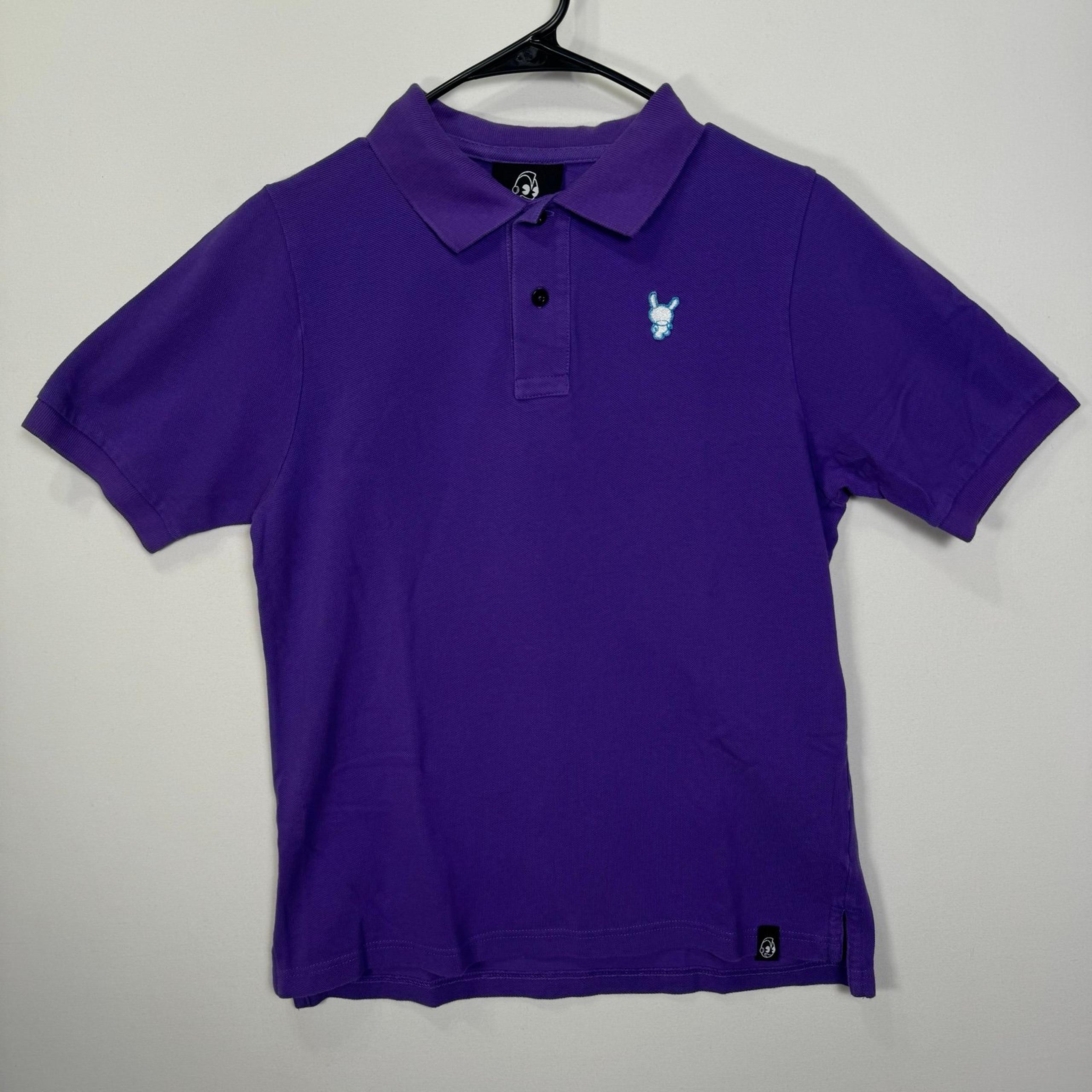 Kid Robot x Frank Kozik Short Sleeve Purple Polo Shirt Men’s Small
