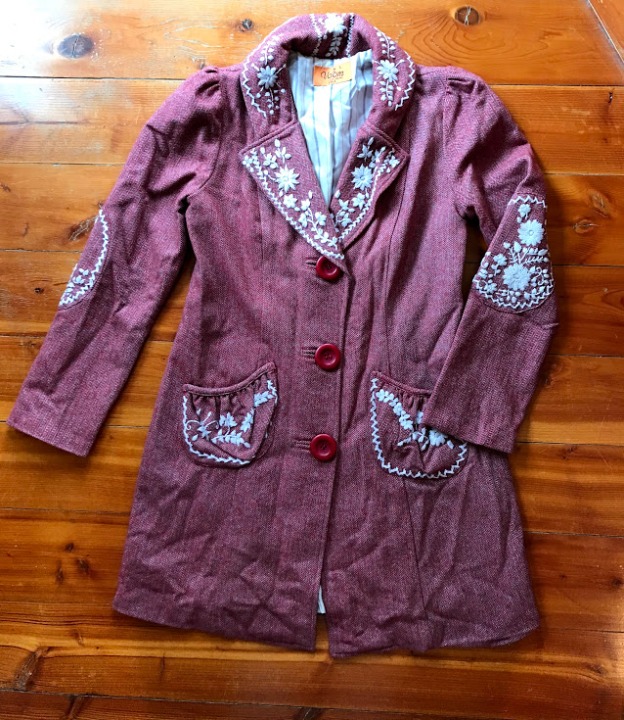 Vintage Voom Coat by Jay Han Red Tweed