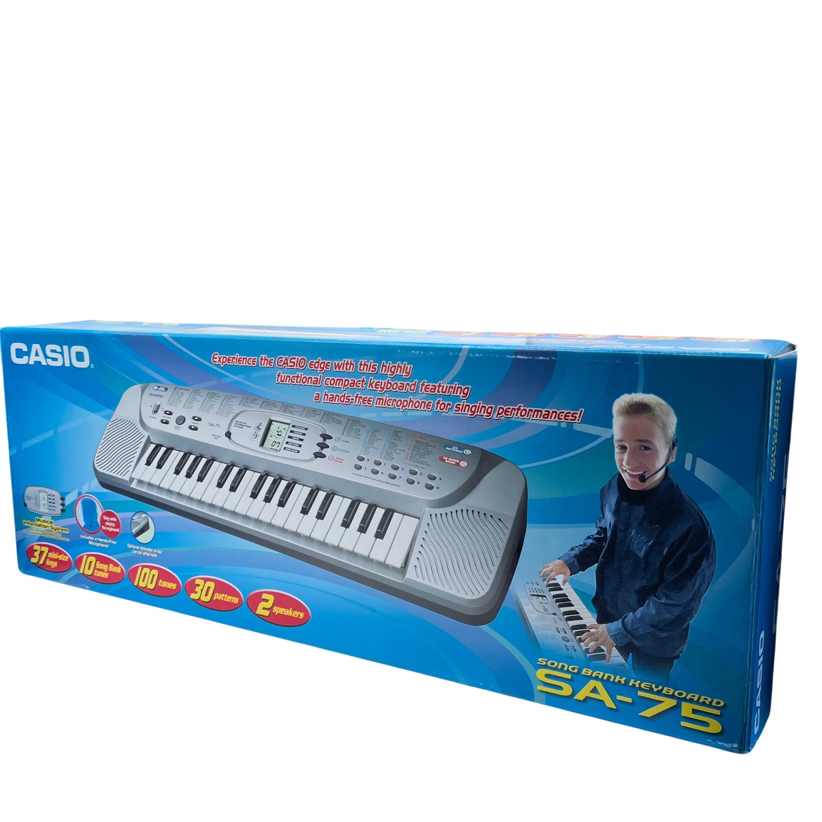 Casio SA-75 Song Bank Keyboard Compact 37-Key with Microphone NEW