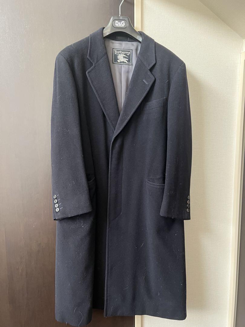 Burberrys Black Wool Peacoat