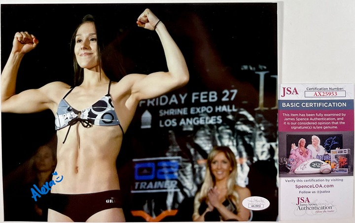 UFC Alexa Grasso Signed 8x10 Photo C Autograph MMA Fighter Flyweight JSA COA
