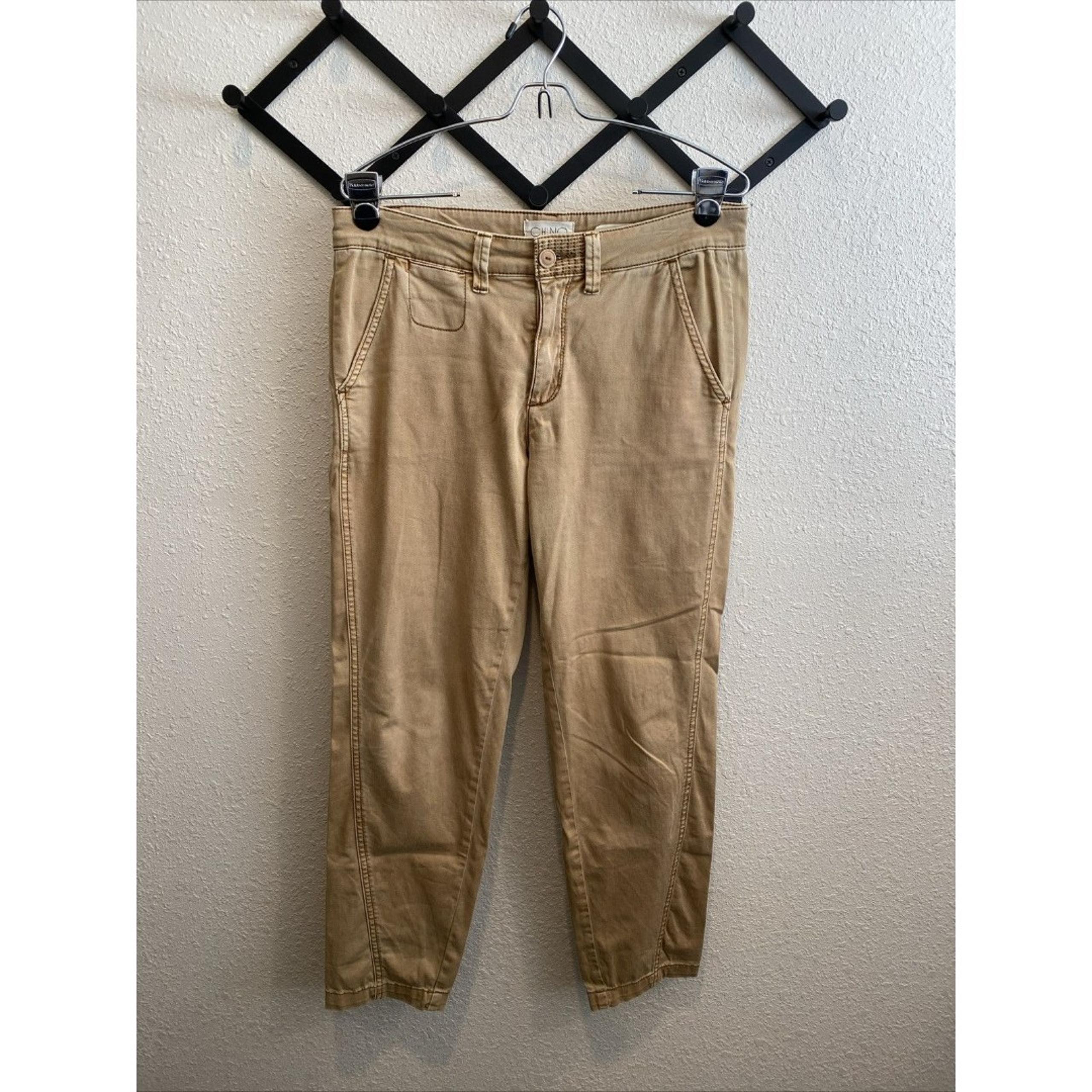 Chino By Anthropologie Khaki Tan Relaxed Womens Size 28