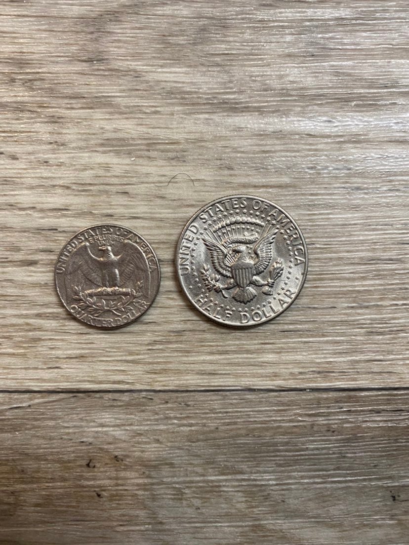 1974 Half dollar & Quarter