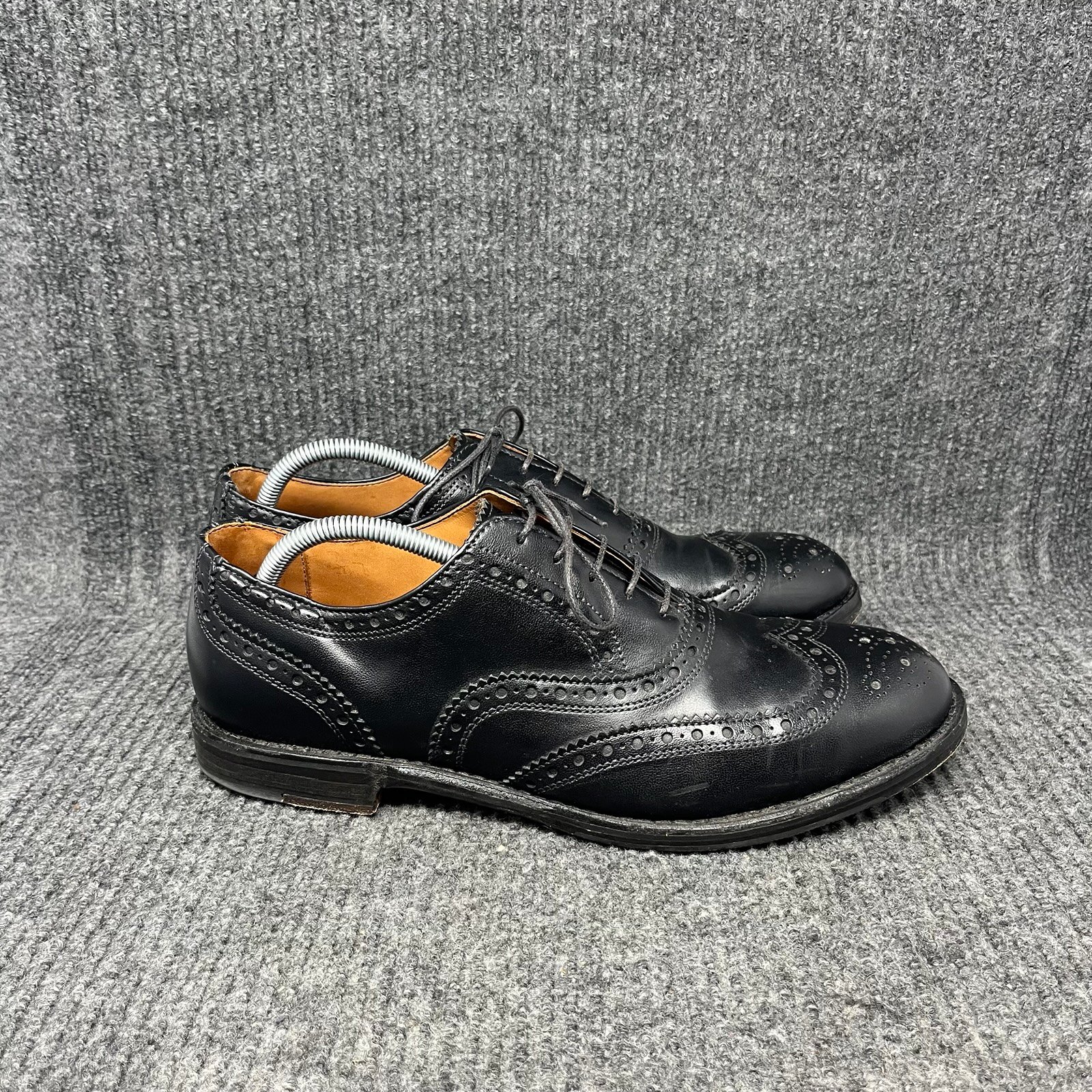 Allen Edmonds Whitney Wingtip Longwing Oxfords Dress Black Leather Mens 10.5 D