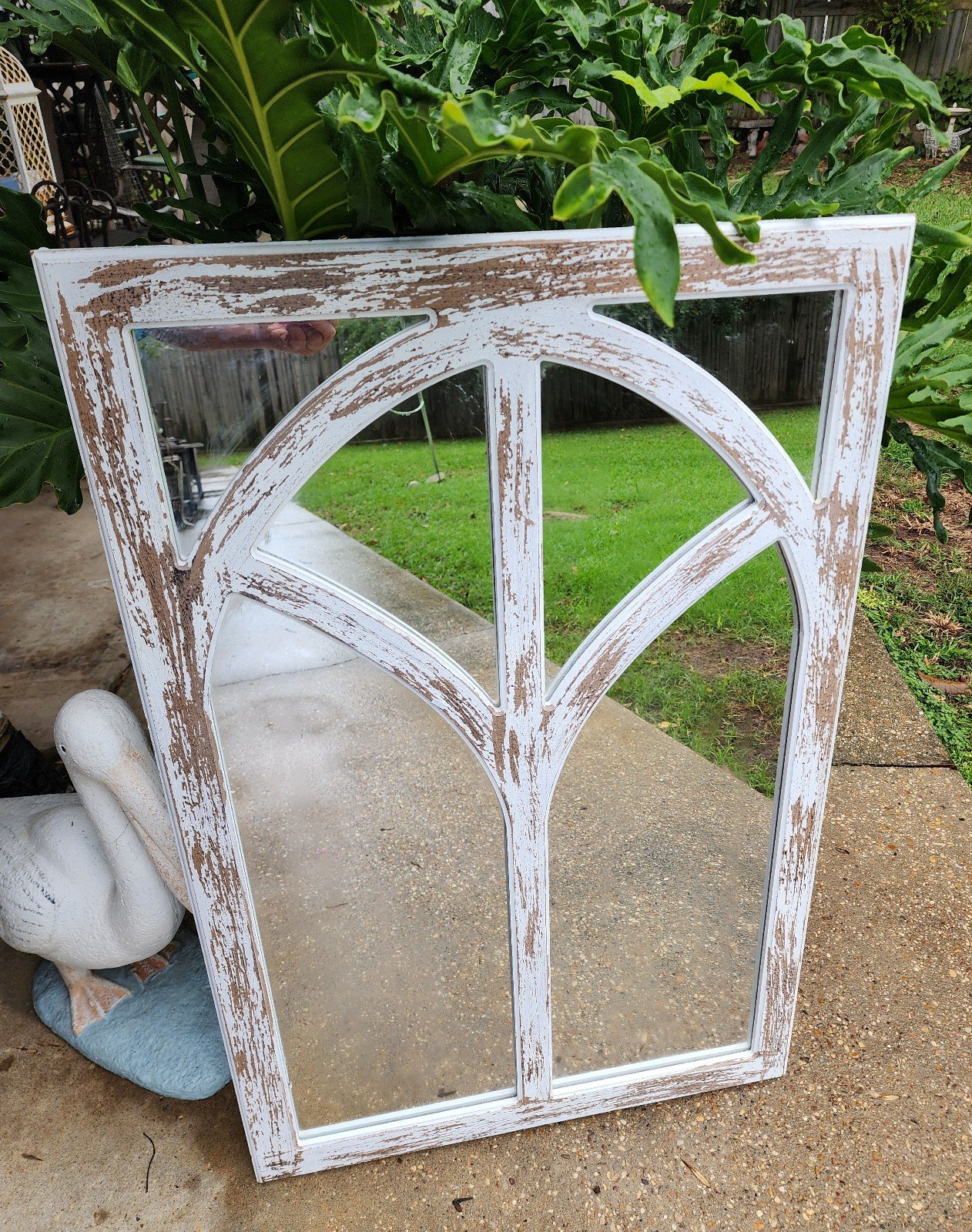 ❣️❣️ Pretty Distressed Wood Arch Mirror ❣️❣️
