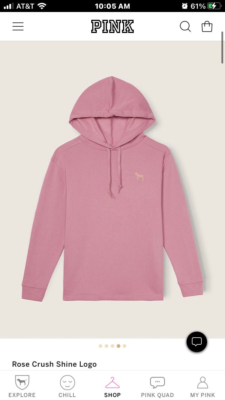 PINK PULLOVER HOODIE ROSE CRUSH