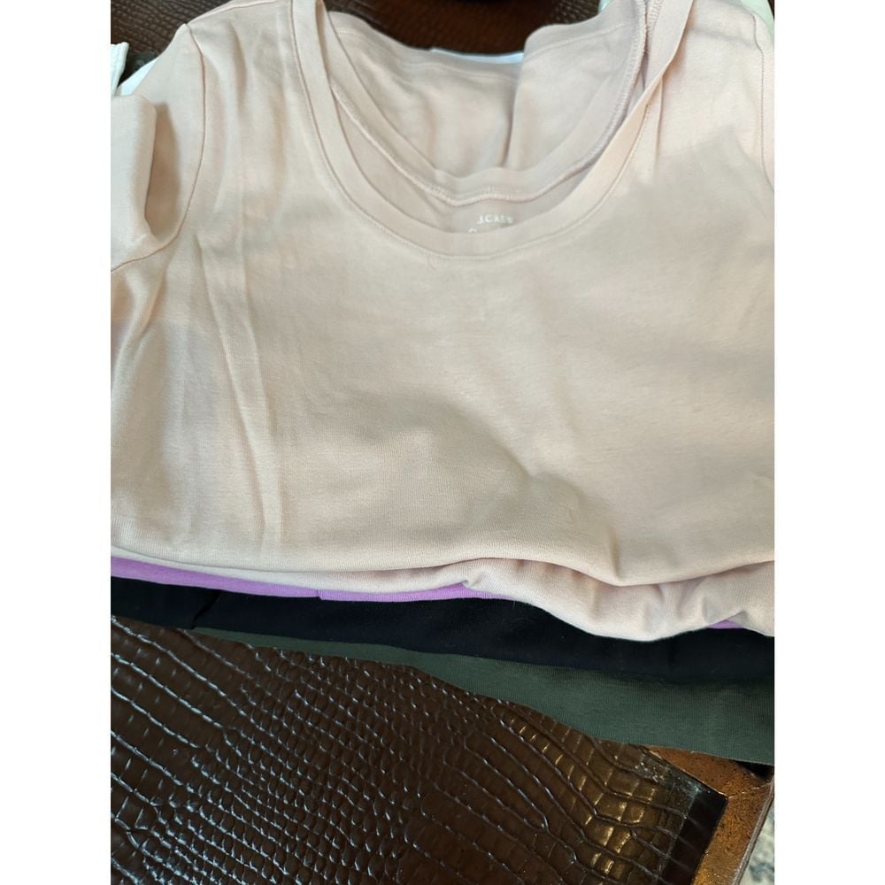 J. CREW 3/4 LENGTH SLEEVE LADIES T-SHIRTS - 6 TOTAL - ALL MEDIUM