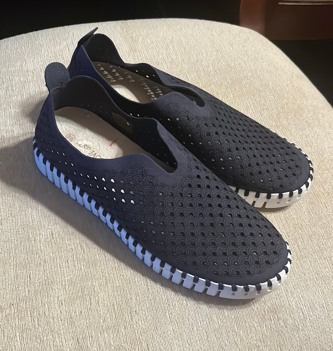 Ilse Jacobsen Navy Perforated Shoes TULIP Size 36