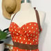 Anthropologie Odille Bartlett Pear Halter Blouse Red Brown 6