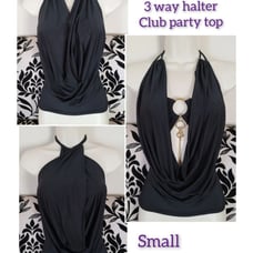 Club party 3 way halter top