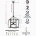 LAZZUR Touques 8 Light 16 in. Matte Oil Rubbed Bronze Pendant
