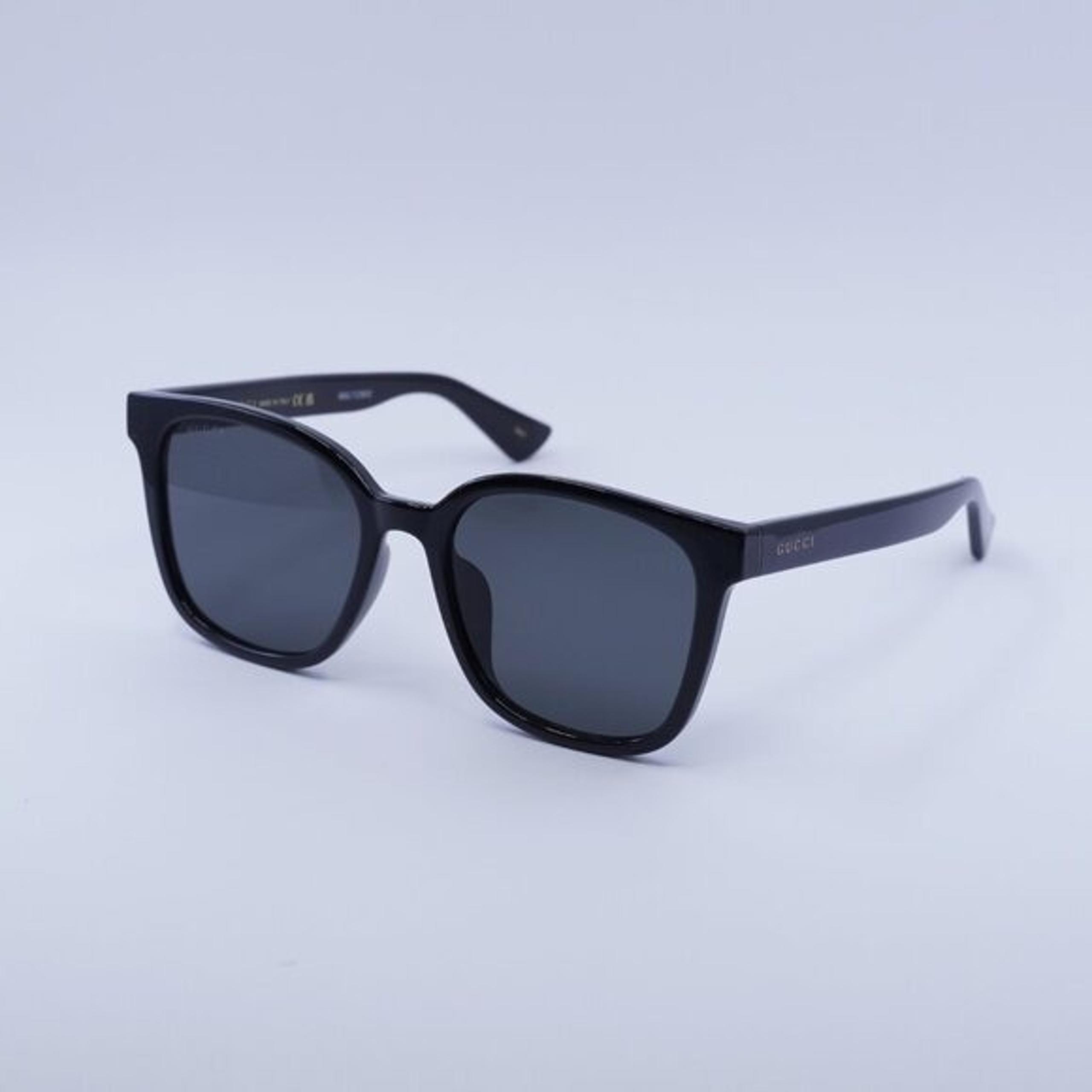 New Gucci GG1346SK 001 Sunglasses - Shiny Black Frame, Smoke Lenses