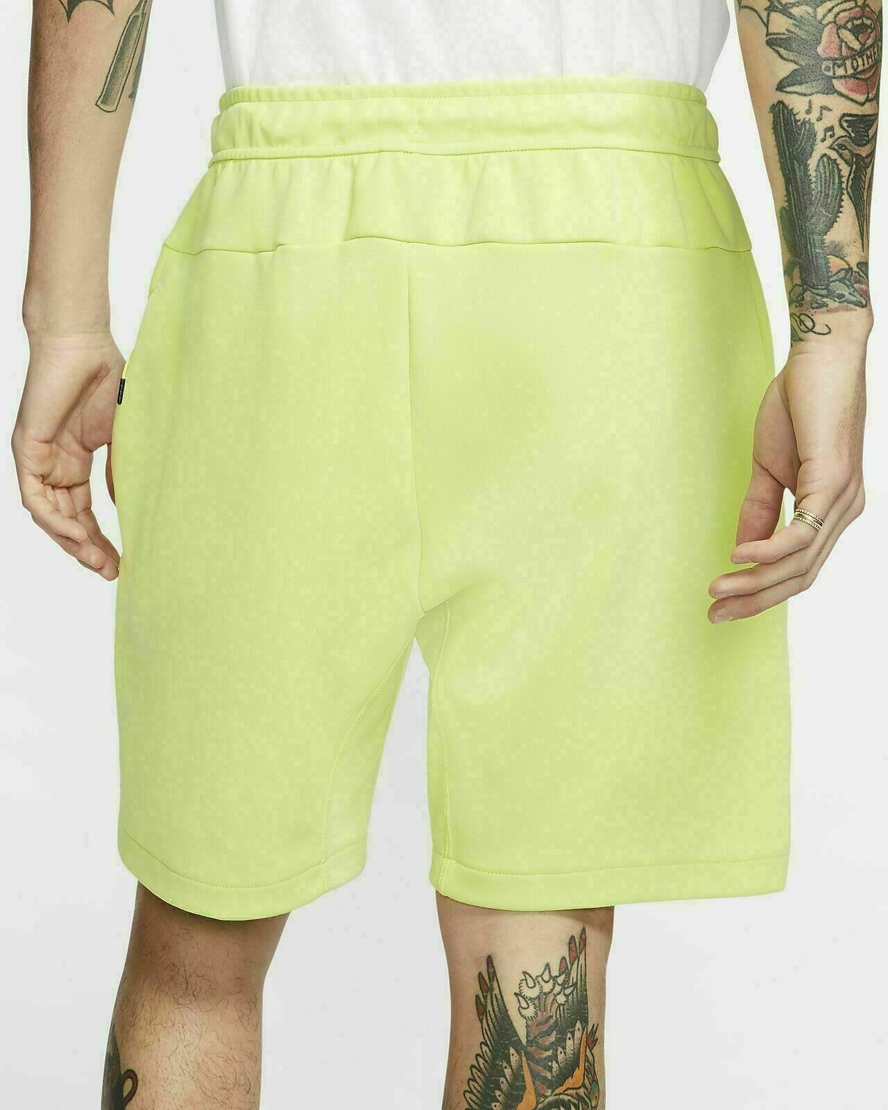 Nike Men's Sportswear Tech Fleece Shorts Lime Green 928513-367 Size L NEW