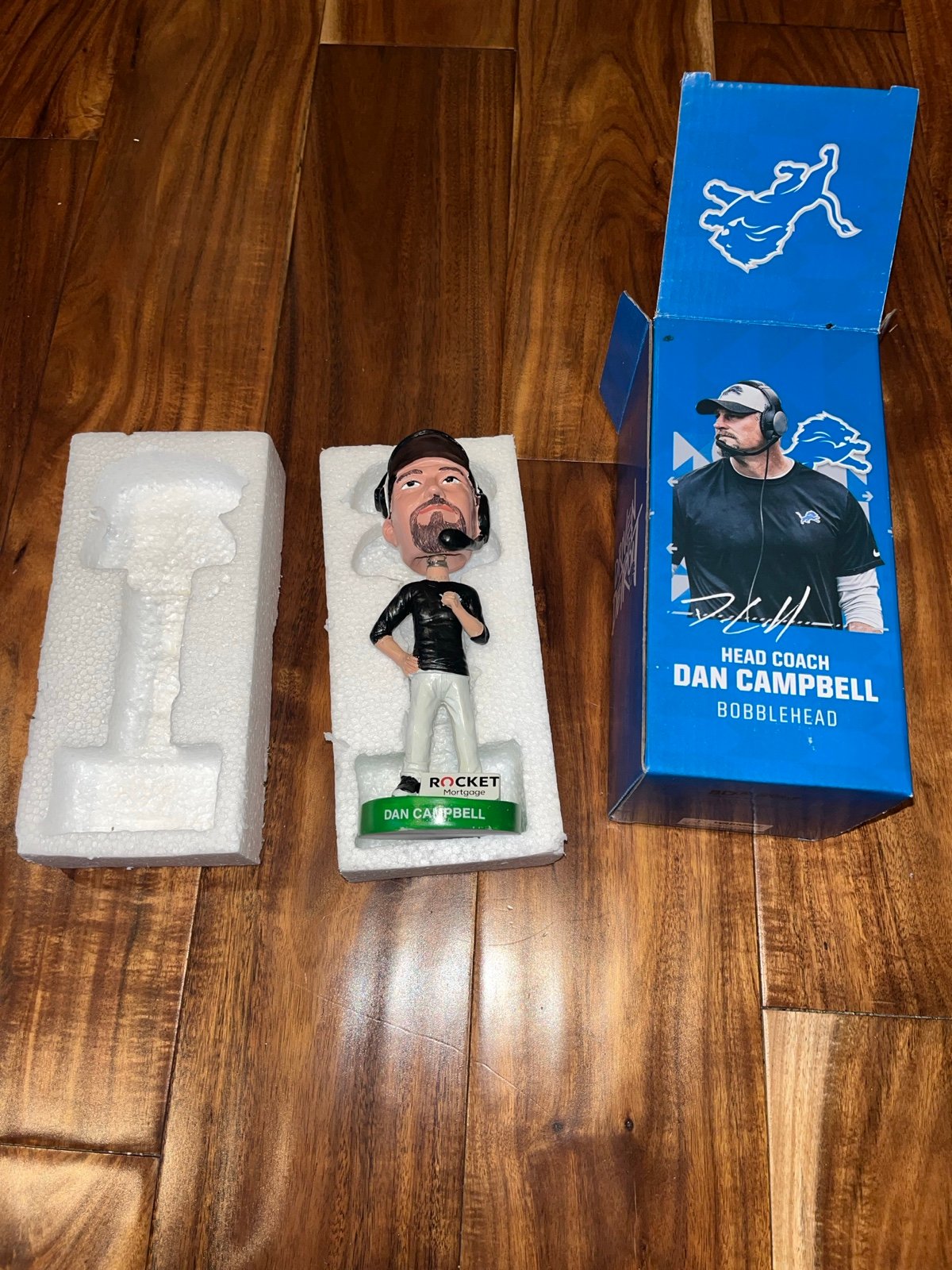 Dan Campbell BOBBLEHEAD Detroit Lions NFL Football head coach figure