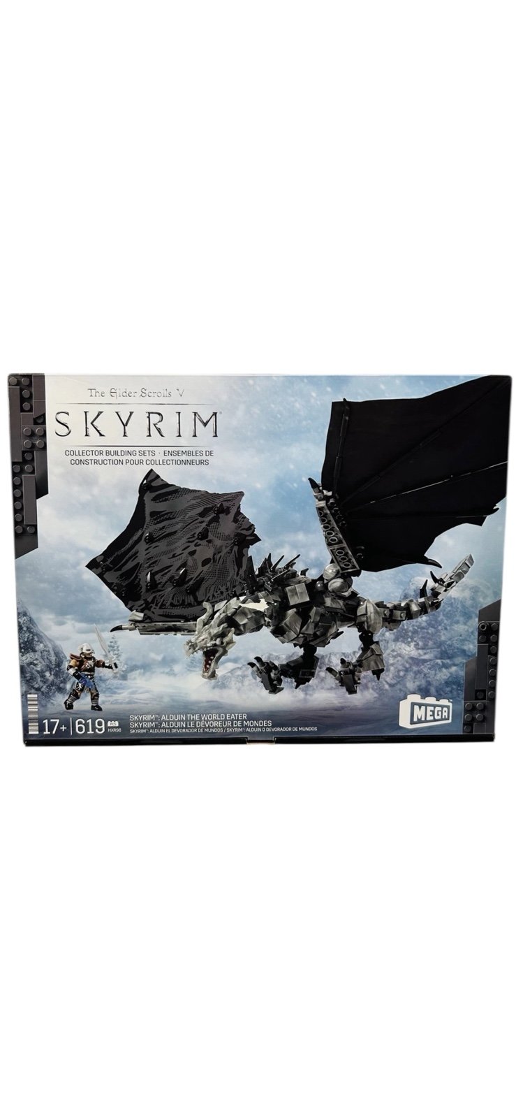 MEGA Block Set SKYRIM: Alduin The World Eater HXR98 Elder Scrolls V New 619 pcs