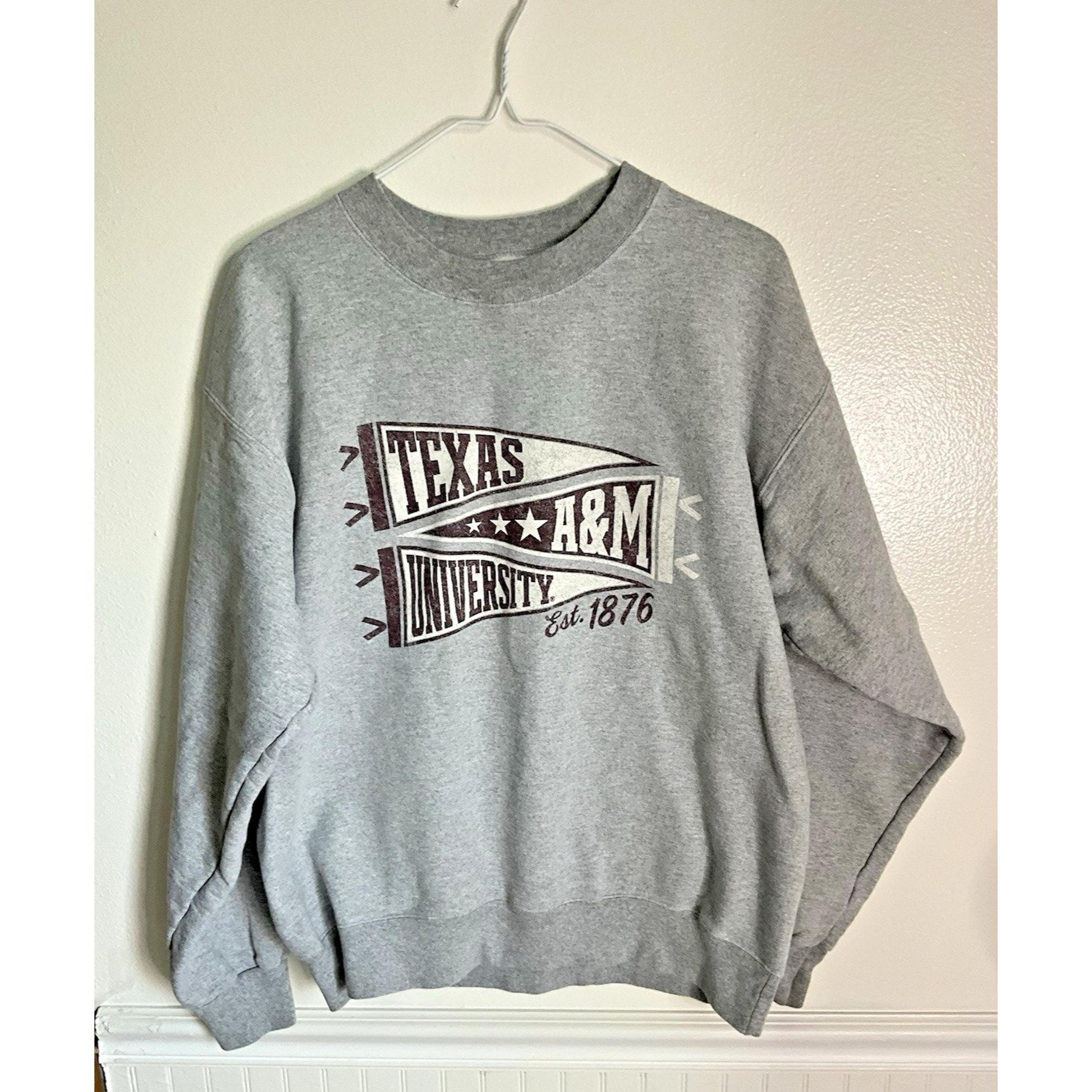 Vintage Texas A&M University Sweatshirt Cotton Crewneck Men's Size M - Hanes