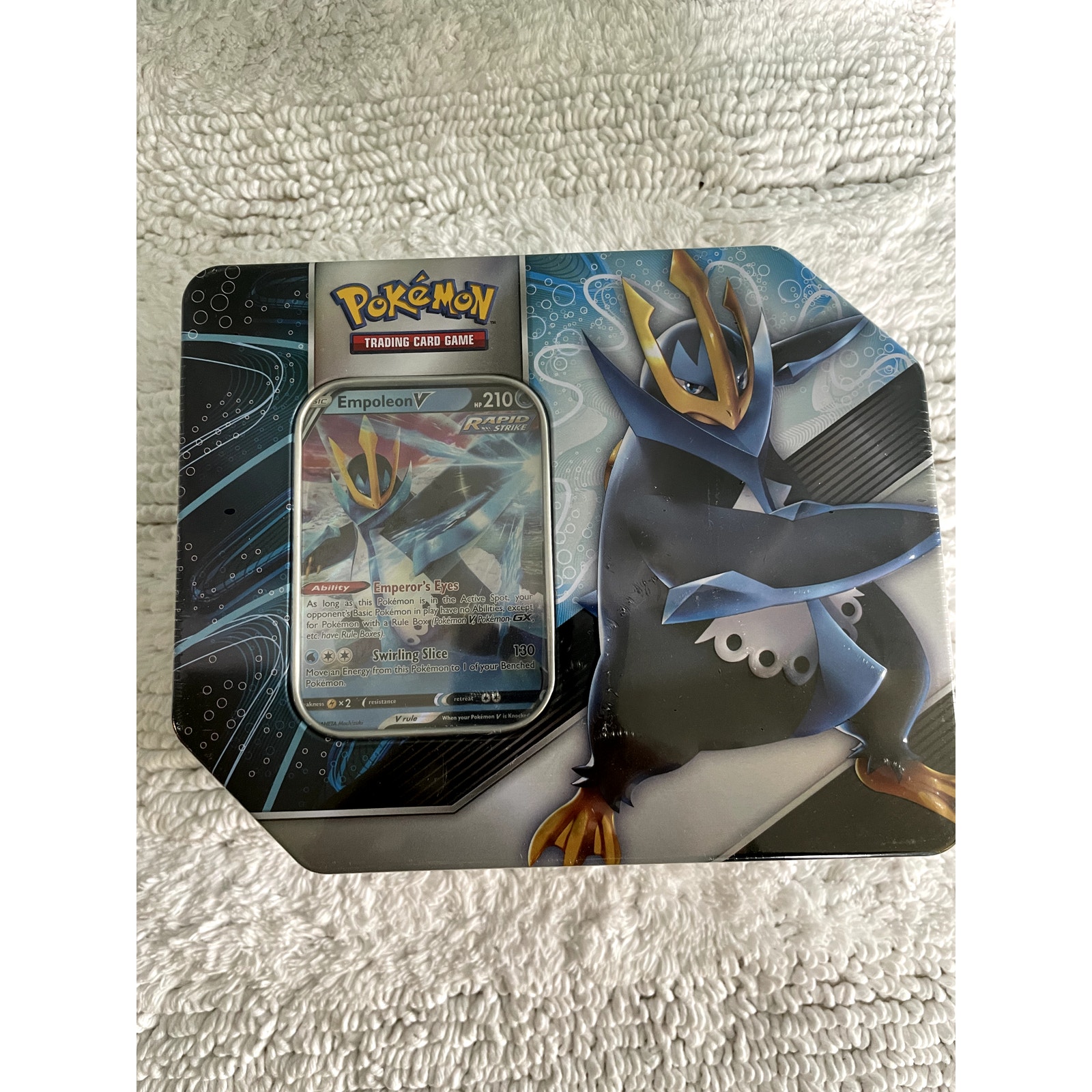POKEMON TRADING CARD GAME TYRANITAR V STRIKERS TIN FACTORY SEALED