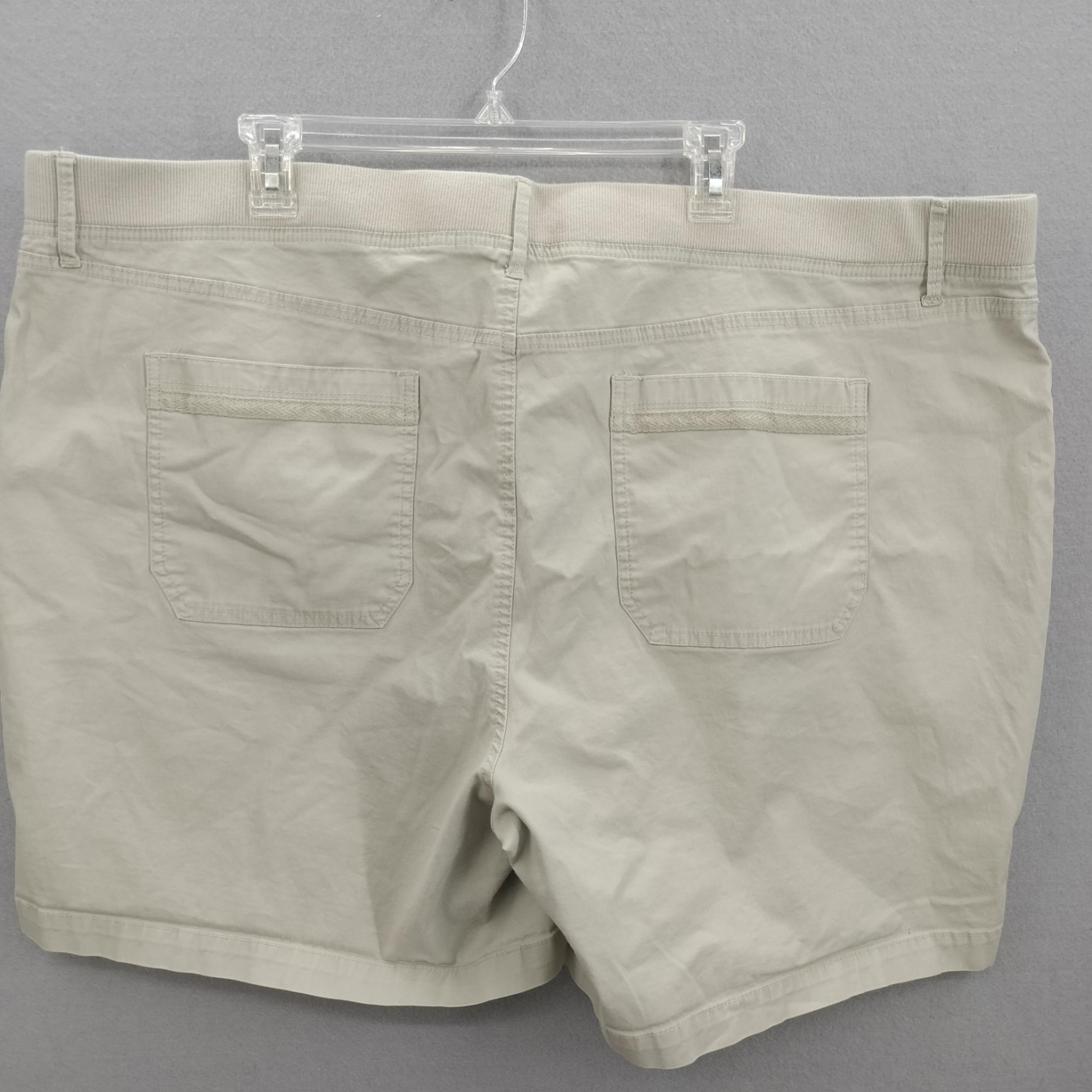Gloria Vanderbilt Size 24W Beige Bermuda Womens Casual Outdoor Summer Shorts
