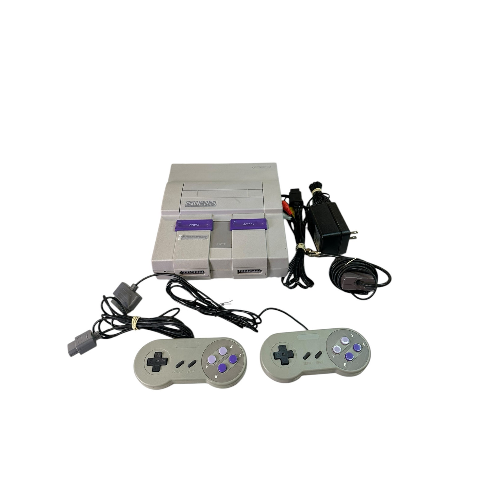 Super Nintendo Entertainment System SNES Console SNS-001 W/ Controllers Tested