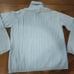 Laura Leigh LTD 100 % Cashmere Sky Blue Turtleneck Sweater XL Cable Vintage