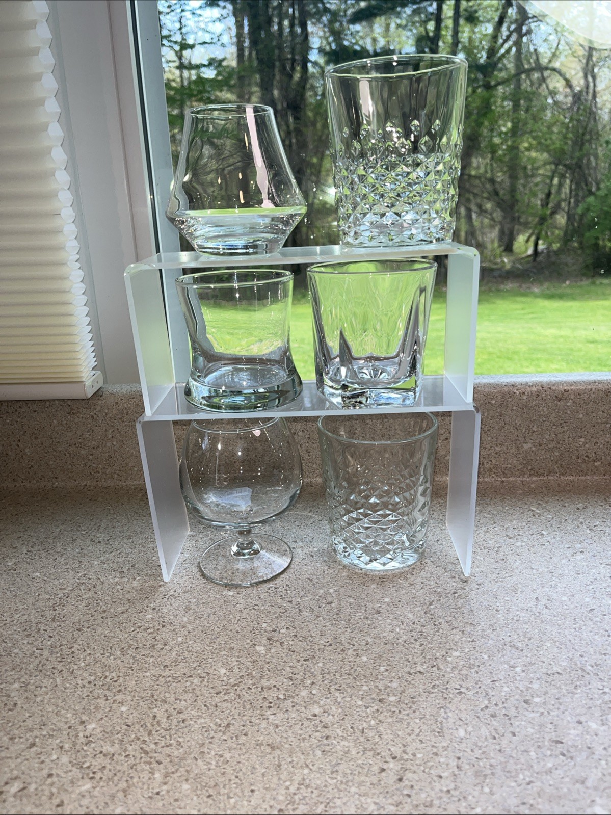 H367~ Pier 1 Imports WHISKEY BAR GLASS SET OF 6 RYE SCOTCH COGNAC BOURBON