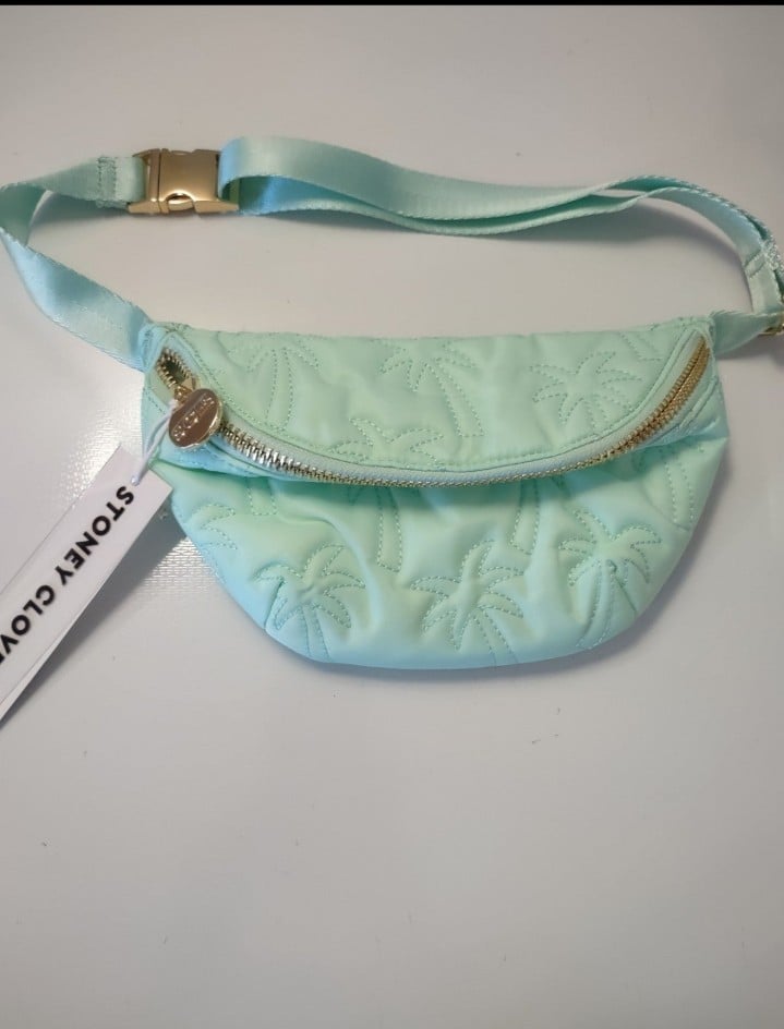 NWT Stoney Clover Lane Puffy Out of Office Palm Trees Fanny Pack *price firm*