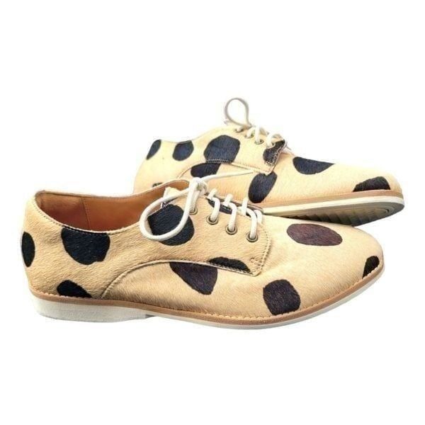 Rollie Nation Rollie Derby Pony Hair Leather Polka Dot Loafer Shoe SZ 37/6.5