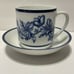 4- WILLIAMS SONOMA COFFEE TEA COCO MUGS CUPS SAUCER BLUE WHITE BUTTERFLY FLORAL