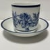 4- WILLIAMS SONOMA COFFEE TEA COCO MUGS CUPS SAUCER BLUE WHITE BUTTERFLY FLORAL