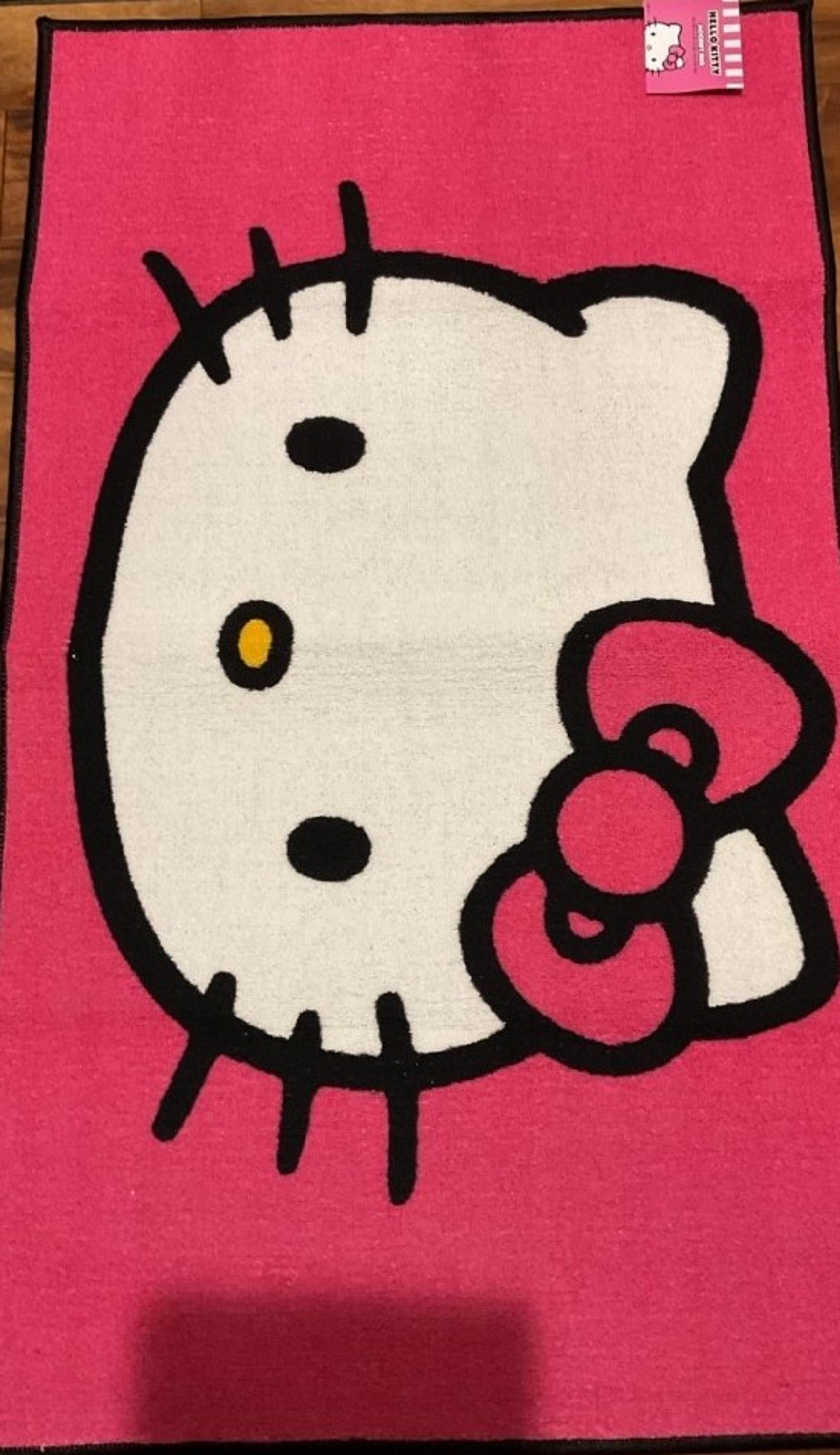 Hello Kitty Hot Pink Accent Rug W/Rubber Bottom 26.38in X 45in NWT