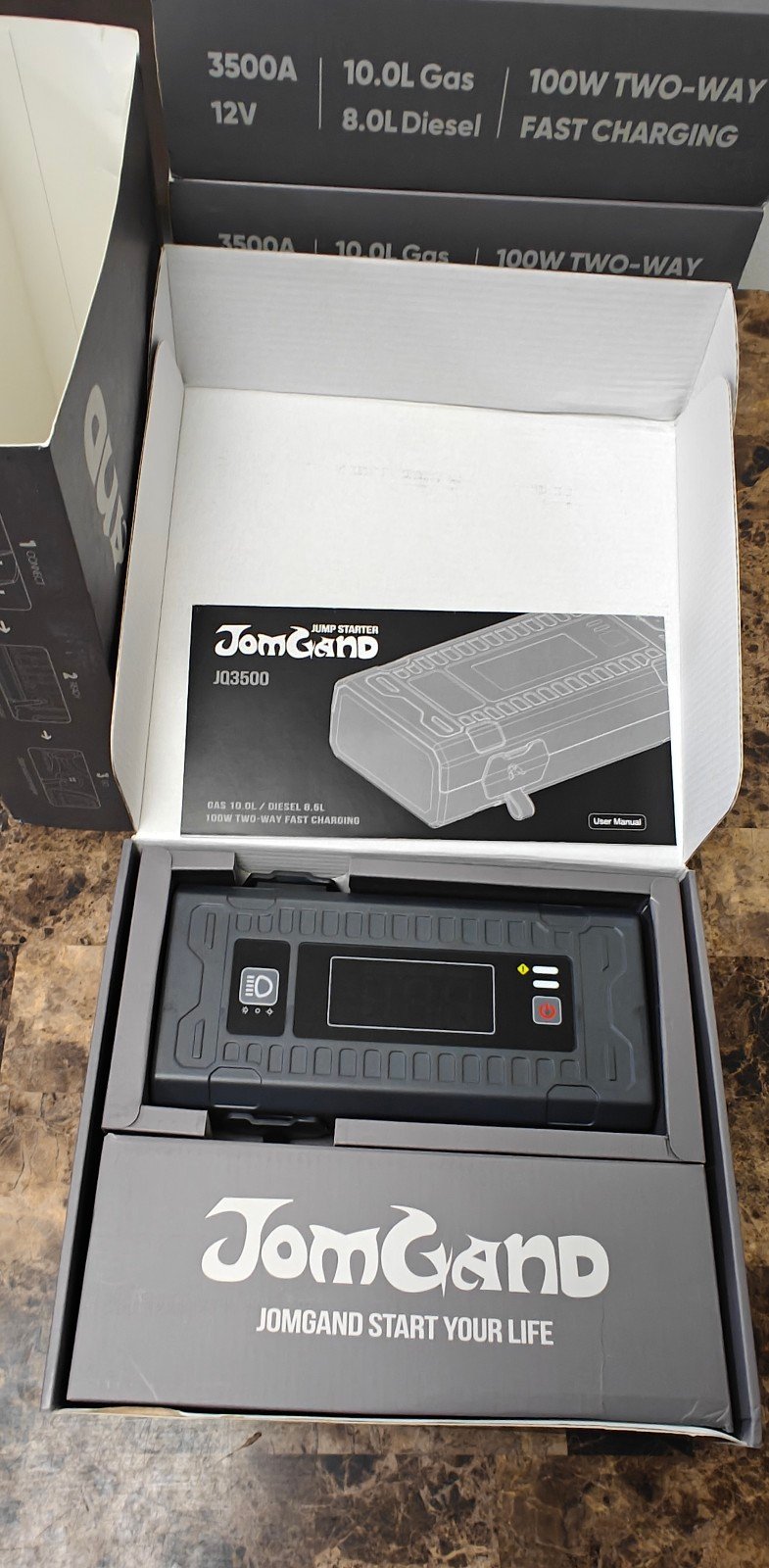 Portable Jump Starter, 3500A 12V for Cars & Trucks Upto 10.0L Gas or 8.5LDiesel.