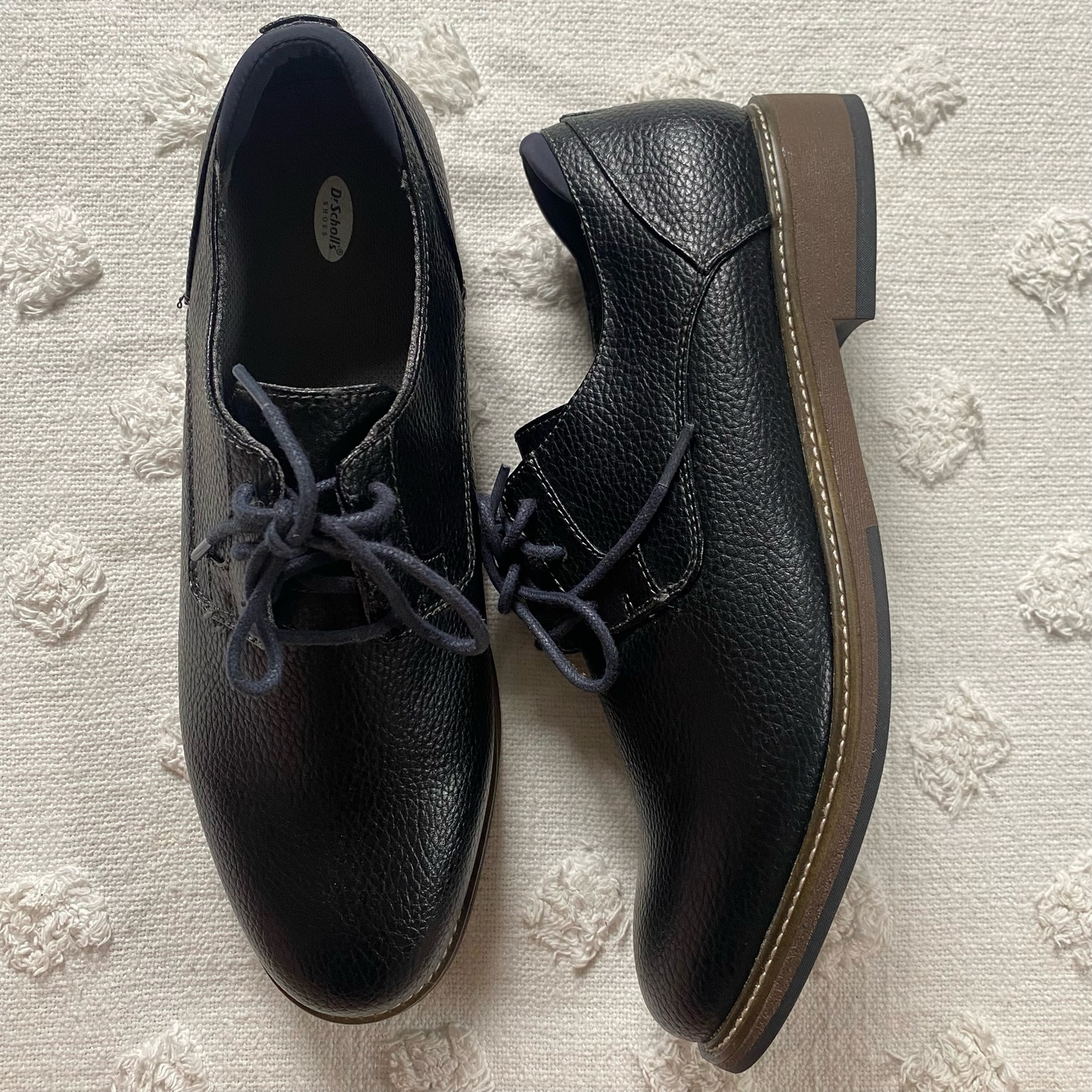 Dr. Scholls Men’s Cash Oxford Dress Shoes Black Size 12 Genuine Leather