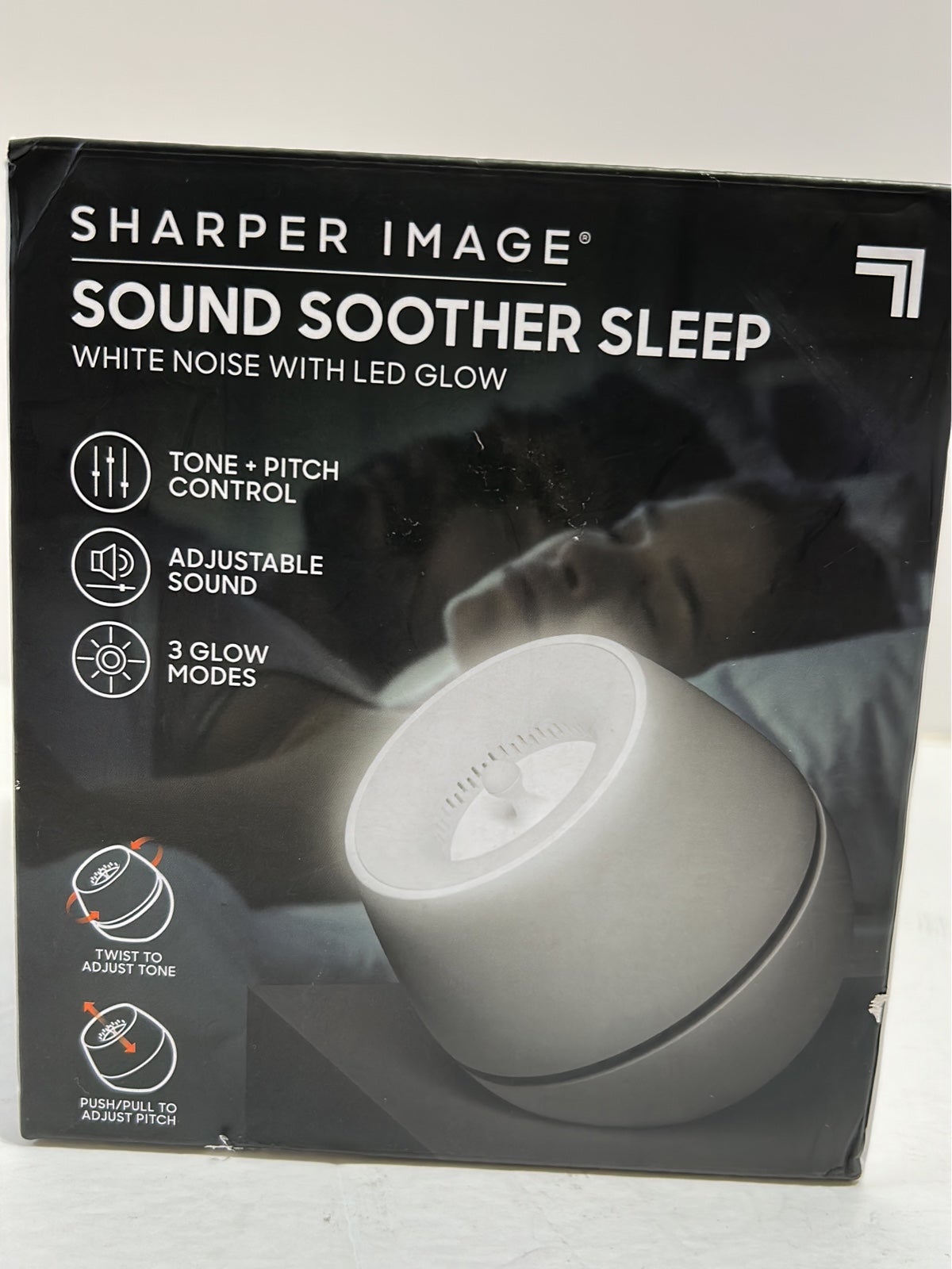 NEW Sharper Image Sound Soother Sleep White Noise With LED Glow