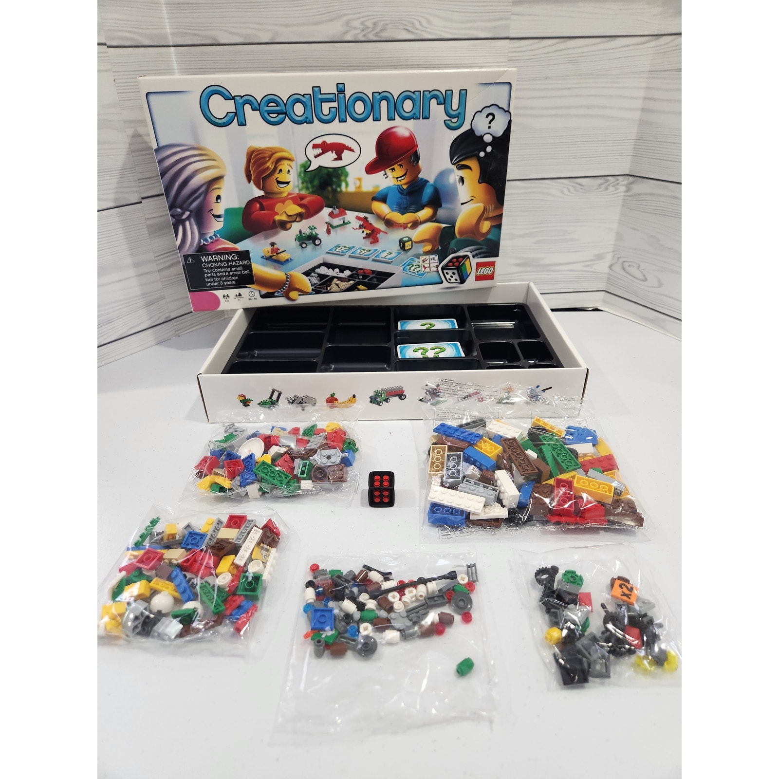 Lego 3844 Creationary Game Set 99% Complete, Original Box, no Manual.