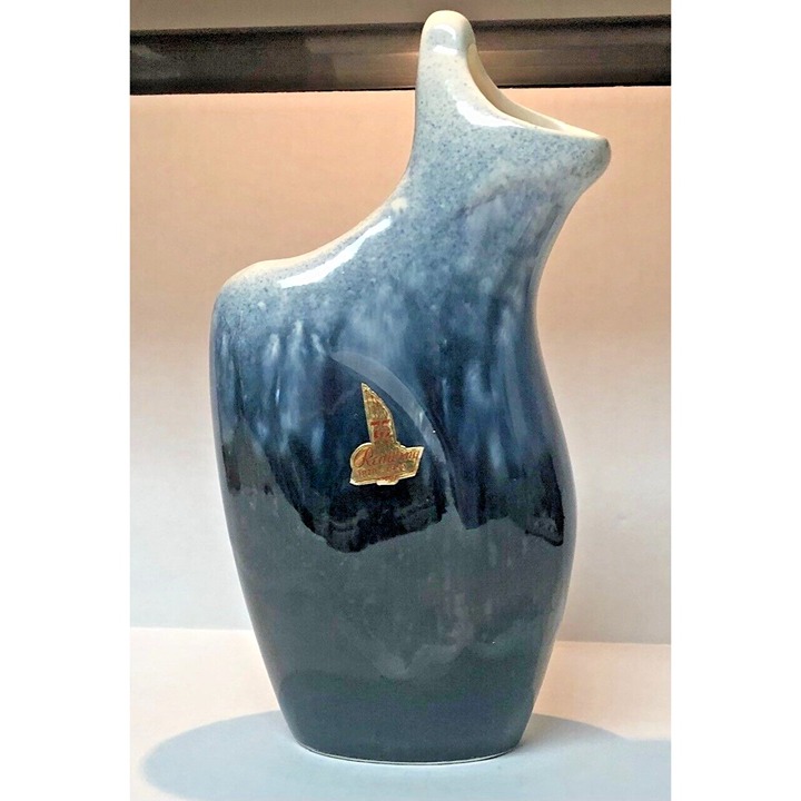 Red Wing Pottery blue white ombre 75th anniversary vase pitcher B2317 MCM