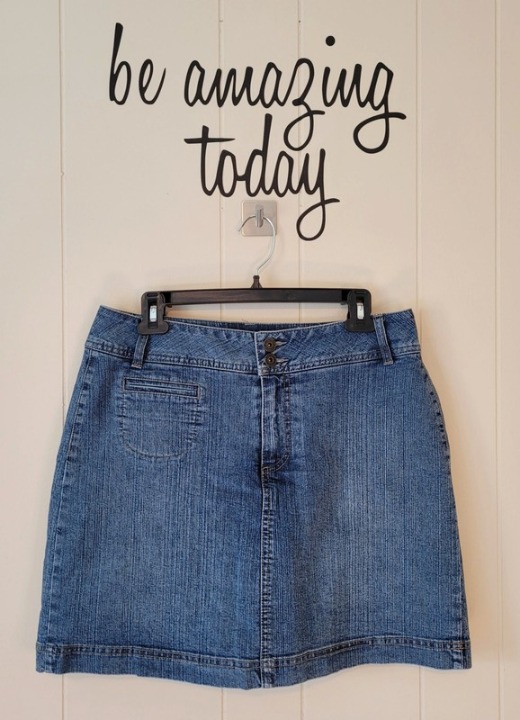Heavyweight denim skort, 10