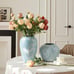 NEW Blue Vase for Home Decor,Ceramic Farmhouse Vases,Large Vases for Living Room