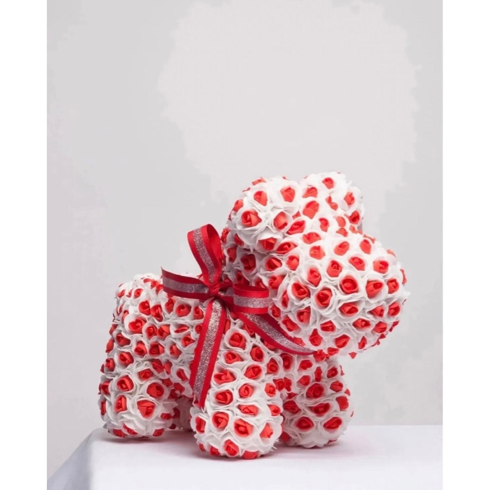 Handcrafted Rose Puppy For Great Valentines Gift