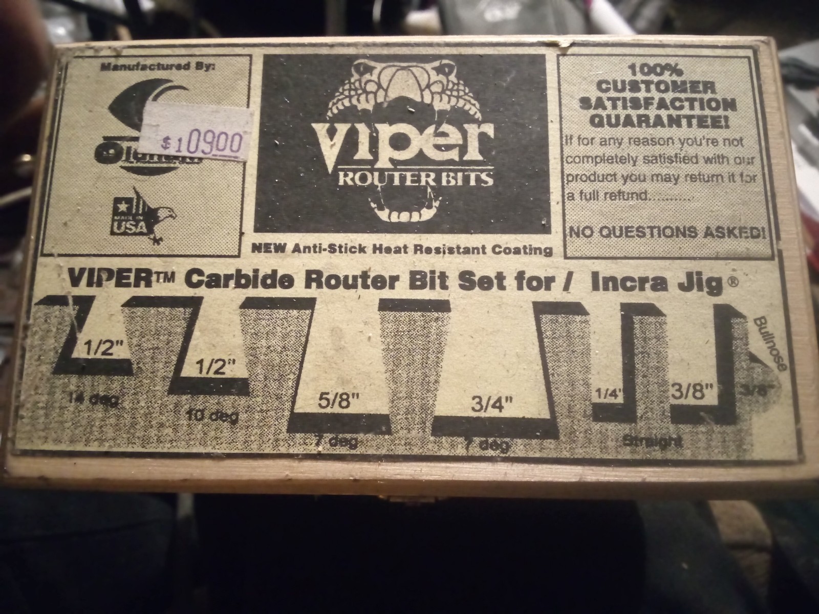 Viper carbide coated router bits for inca jig
