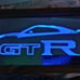 GTR etched lighted mirror